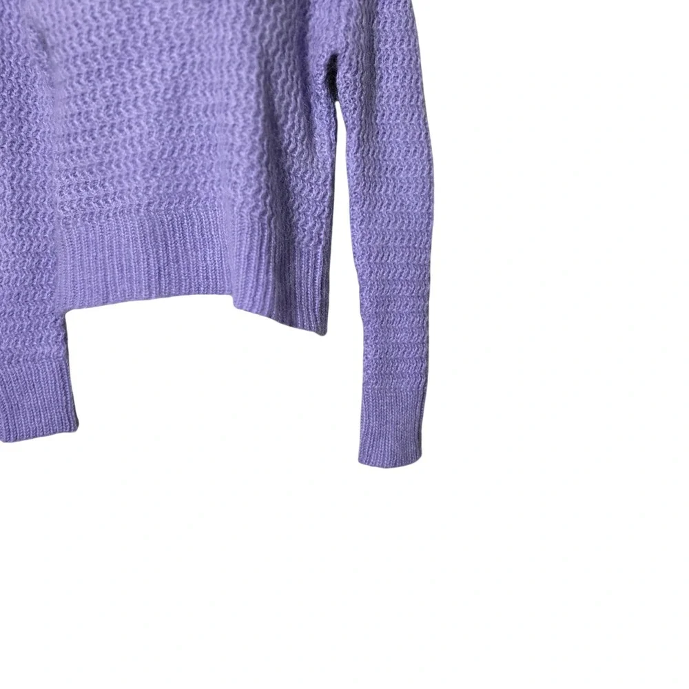 Happy Sheep Lavender Mohair Extra Fine Merino Wool V-Neck Sweater Italy Large‎ - Picture 8 of 10
